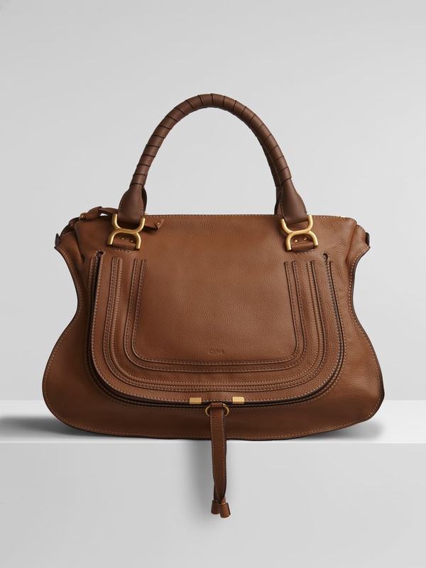 Chloé Bolsos Mujer Marcie Marrones Nylon IBFY13056